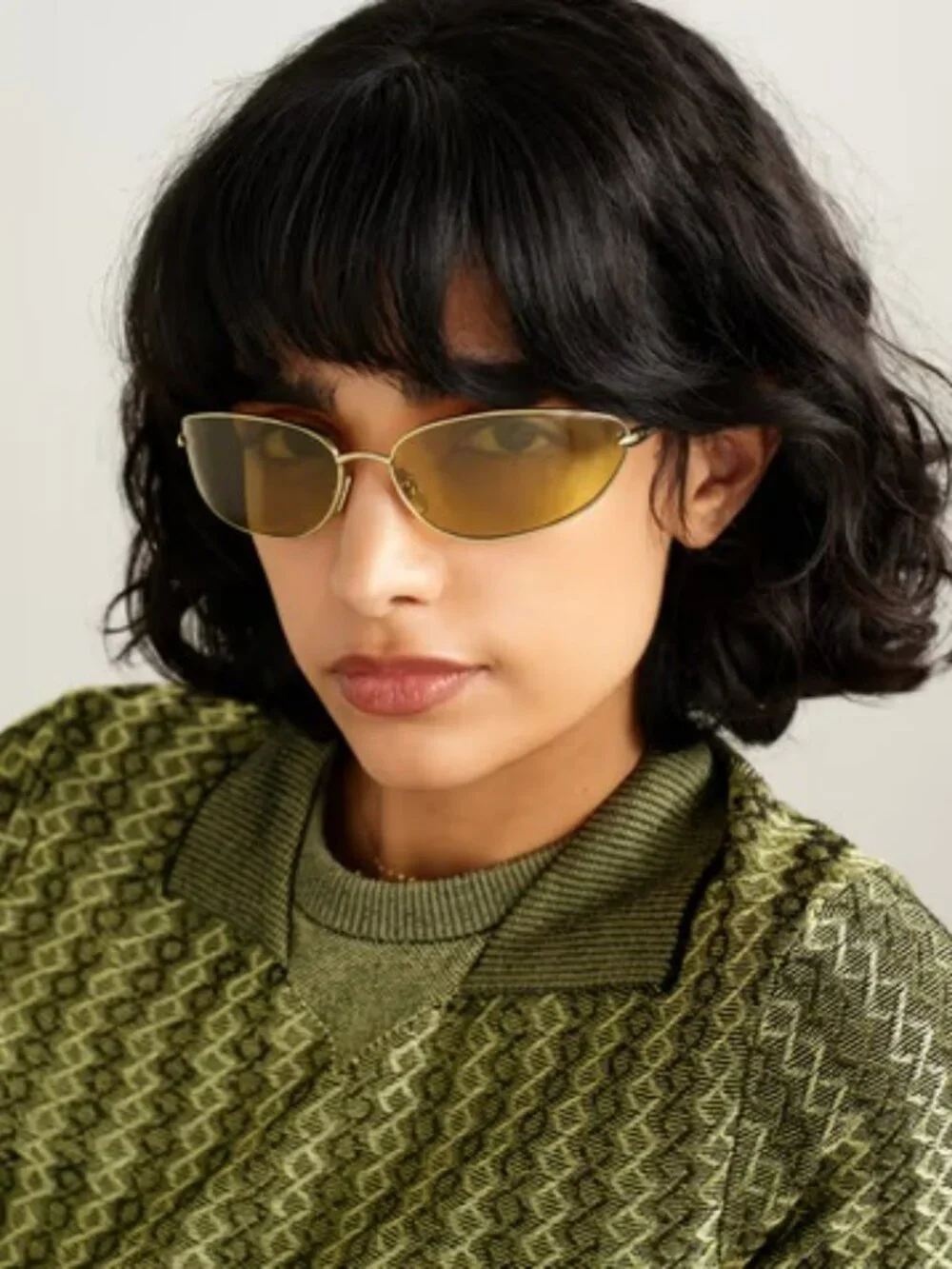 Loewe Men Sunglasses Gold Brown Wraparound LW40164U 32E NEW AUTHENTIC